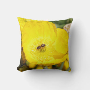 Cojín Decorativo Abeja Bañada en Amarillo