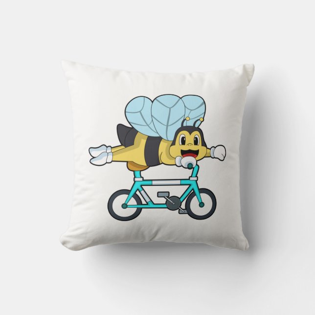 Cojín Decorativo Abeja con bicicleta (Anverso)
