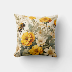 Cojín Decorativo Abeja de miel cosecha en botánicos