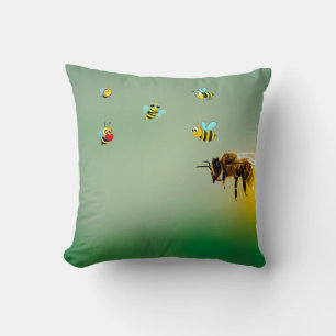Cojín Decorativo Abeja Feliz