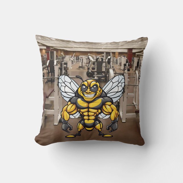 Cojín Decorativo ¡Abeja Fuerte! (Anverso)