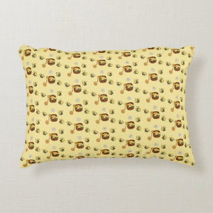 Cojín Decorativo Abeja Melífera Adorable con Miel Dulce