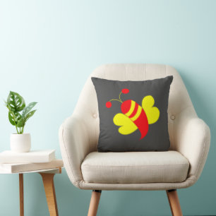 Cojín Decorativo Abeja Miel Abeja Abejorro