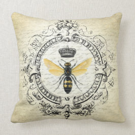 Cojín Decorativo Abeja reina francesa vintage moderna