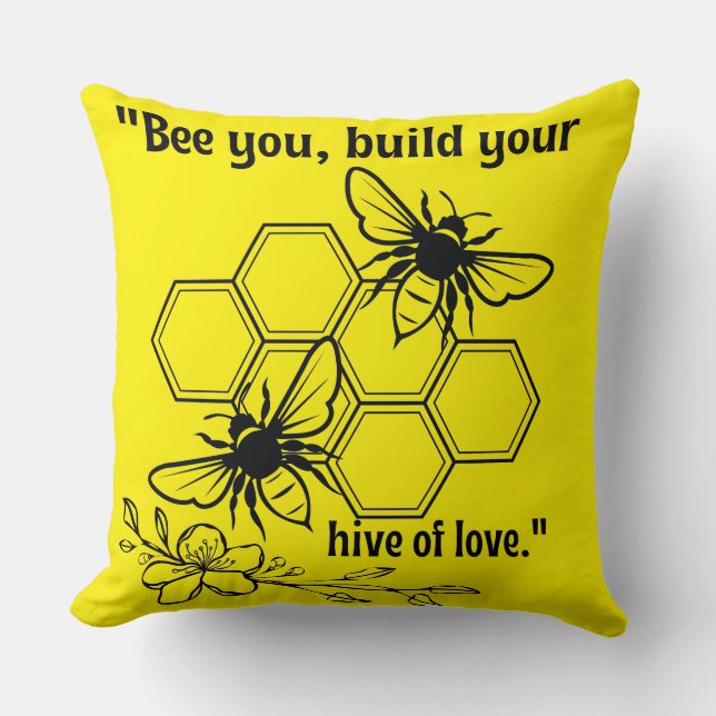 Cojín Decorativo abeja tú (Anverso)