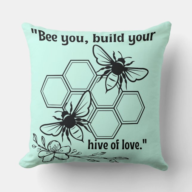 Cojín Decorativo abeja tú (Anverso)