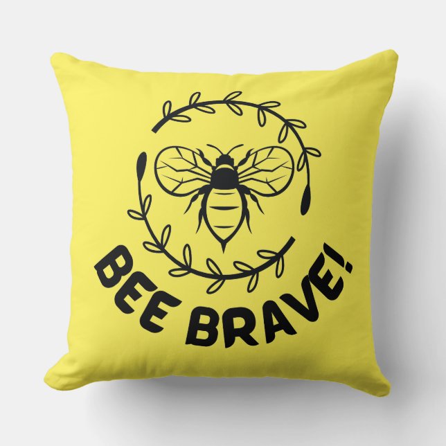 Cojín Decorativo abeja valiente (Anverso)