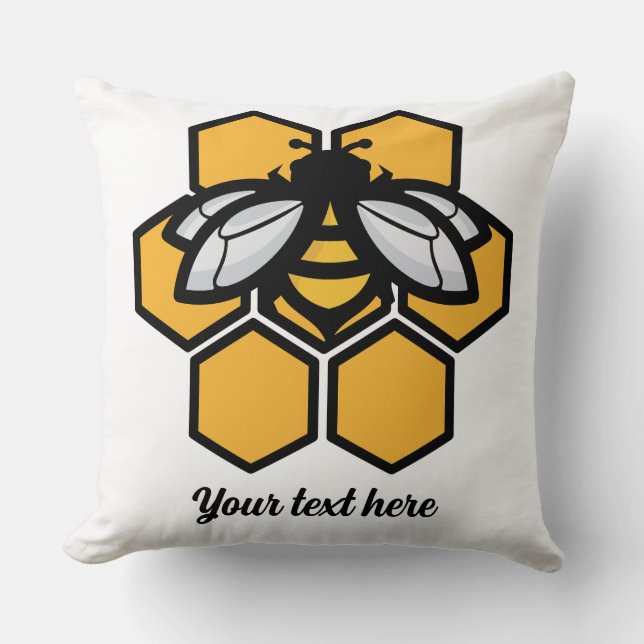 Cojín Decorativo abeja vuela (Anverso)