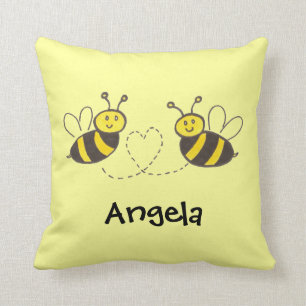 Cojín Decorativo Abejas con corazón