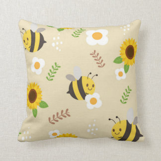 Cojín Decorativo Abejas y girasoles