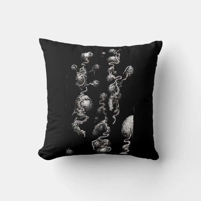 Cojín Decorativo Aberraciones orgánicas flotantes (Anverso)