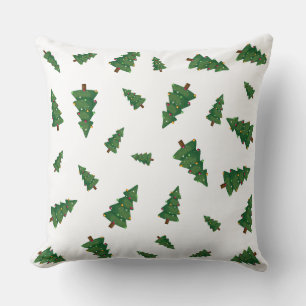 Cojín Decorativo Abeto Festivo – Patrón de árbol de Navidad