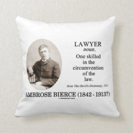 Cojín Decorativo Abogado (Ambrose Bierce el diccionario del diablo)