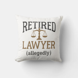 Cojín Decorativo Abogado retirado presuntamente jubilado
