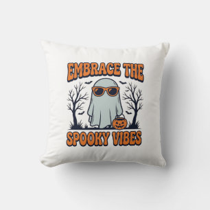 Cojín Decorativo Abraza las vibras espeluznantes camiseta de Hallow