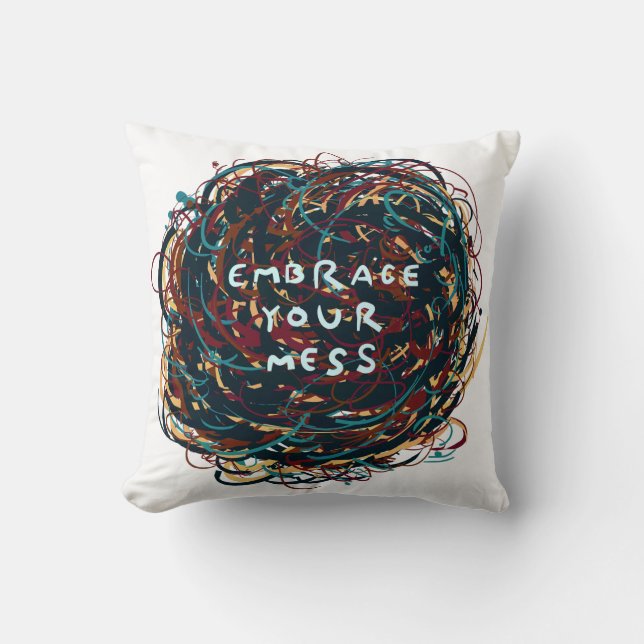 Cojín Decorativo Abraza tu Mess (Anverso)