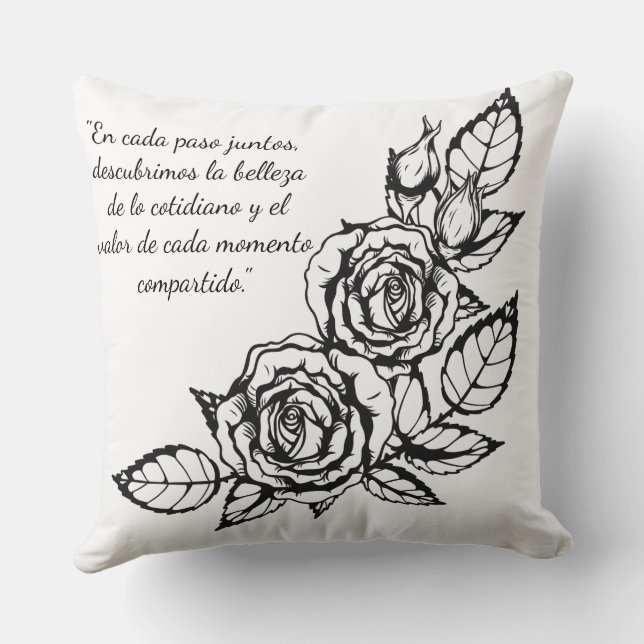 Cojín Decorativo "Abrazando cada vez más juntos" (Reverso )