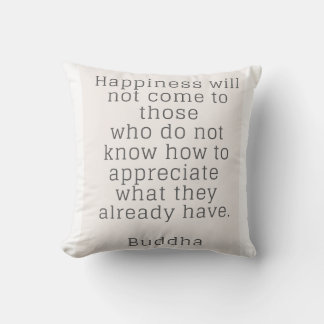 Cojín Decorativo Abrazando la felicidad una cita de Buda