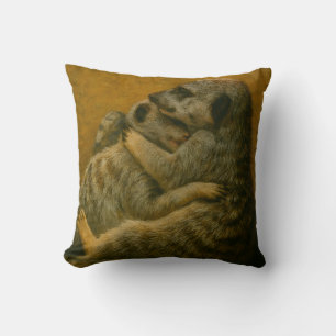 Cojín Decorativo Abrazo de Meerkat - Cortesía de arte de vida silve