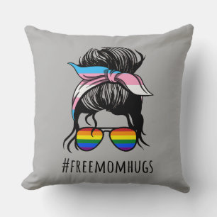 Cojín Decorativo Abrazos Gratis Mamá IV - Arcoíris Pelo Despeinado