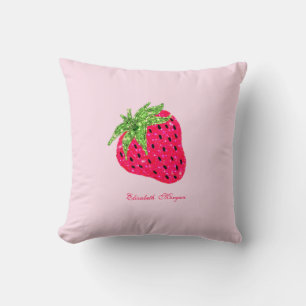 Cojín Decorativo Abrebotellas de Botella Rosa Fresa Brillante Genia