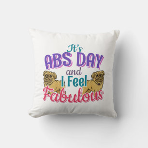 Cojín Decorativo Abs Day Core Workout - Pug Dog Lover
