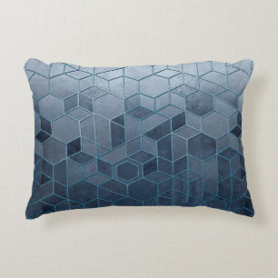 Cojín Decorativo Absorción geométrica de hexagones en un relieve az