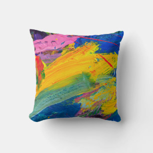 Cojín Decorativo Abstract art background. Hand-painted background.