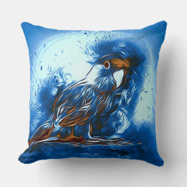 Cojín Decorativo Abstract Blue Parrot Declow Pillow