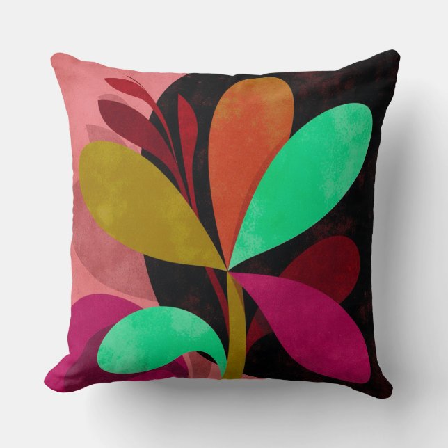 Cojín Decorativo Abstract Botanical Throw Pillow (Anverso)