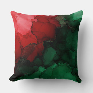Cojín Decorativo Abstract Christmas Pillow – Modern Red & Green