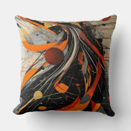Cojín Decorativo Abstract Energetic Swirl Throw Pillow