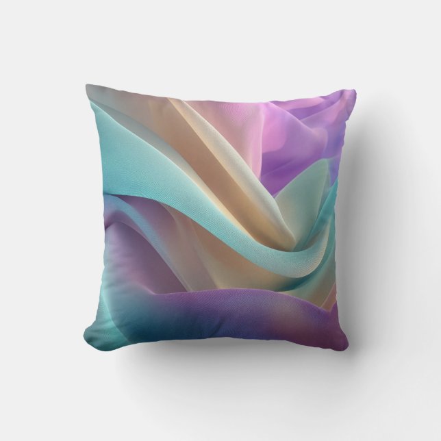 Cojín Decorativo Abstract Fabric Texture in Pastel Tones (Anverso)