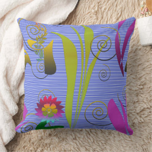 Cojín Decorativo Abstract Floral with Spirals 5