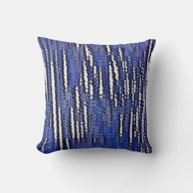 Cojín Decorativo Abstract Forest-Royal Blue (Anverso)