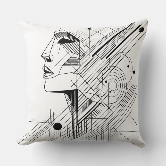 Cojín Decorativo Abstract Geometric Face (Anverso)