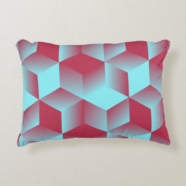Cojín Decorativo abstract geometric seamless pattern with grid of c (Anverso)