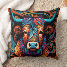 COJÍN DECORATIVO ABSTRACT HIGHLAND CATTLE CUSHION