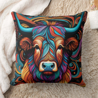 COJÍN DECORATIVO ABSTRACT HIGHLAND CATTLE CUSHION