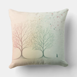 Cojín Decorativo Abstract Minimal Tree of Life Pillow Pastel