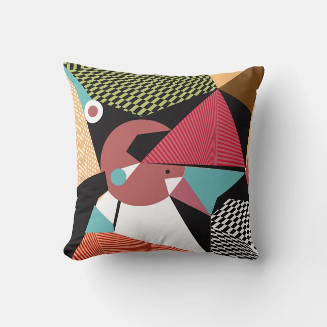 Cojín Decorativo Abstract modern triangles background pattern illus (Anverso)