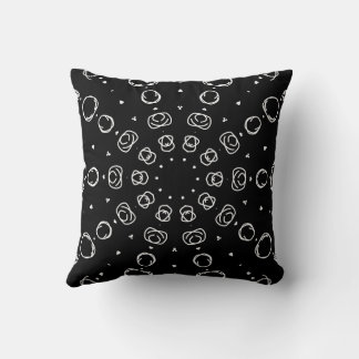 Cojín Decorativo Abstract Monochrome White Mandala Geometric Patter