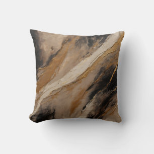 Cojín Decorativo Abstract Negro Dorado Beige