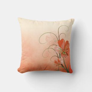 Cojín Decorativo Abstract Peach y Green Floral