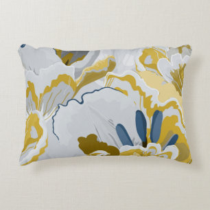 Cojín Decorativo Abstract seamless pattern. Light grey, yellow, g