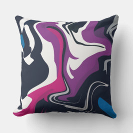 Cojín Decorativo Abstract Swirls of Cool and Bold Colors