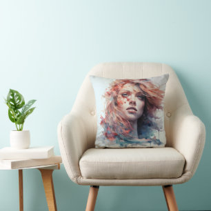 Cojín Decorativo Abstract Watercolor Woman