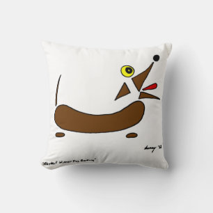 Cojín Decorativo Abstract Wiener Dog Pillow - Rojo
