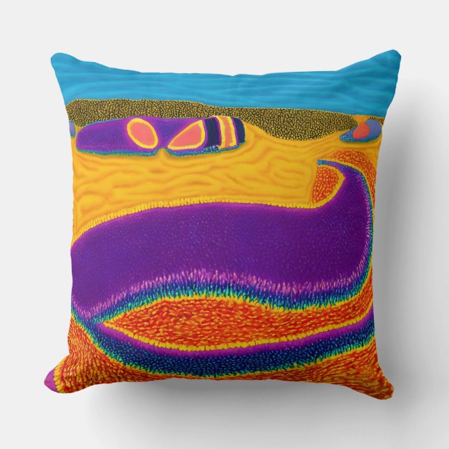 Cojín Decorativo Abstracto aborigen Art Vol. 02 (Anverso)