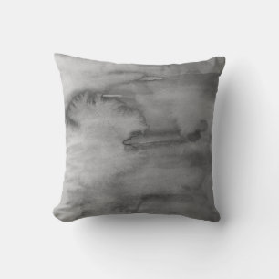 Cojín Decorativo Abstracto Acuarela Mármol Vela Gris